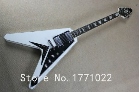 Електрогітара гітара Gibson Epiphone Flying V China білий струни наскрізні Ebony