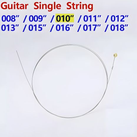 Запасна струна 010 нікельова для електрогітари, акустичної та класичної гітари