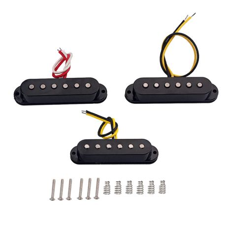 Set чорних синглів датчики Кенаміка для електрогітари Fender Stratocaster squer Cort Ibanes Shur LTD ESP