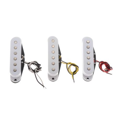 Набір білих синглів датчиків Келеміка для електрогітари Fender Stratocaster squer Cort Ibanes Shur LTD ESP Набір білих синглів датчиків Келеміка для електрогітари Fender Stratocaster squer Cort Ibanes Shur LTD ESP