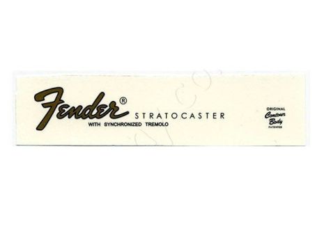 Деколь-наклейка для електрогітари Fender Stratocaster TREMOLO gold гітари гітарі електрогітарі грифа Фендер