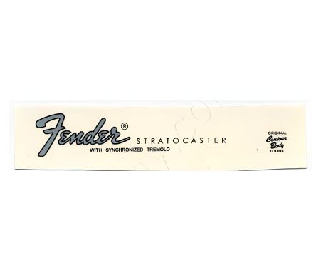 Деколь наклейка для электро-гитары Fender Stratocaster TREMOLO silver гитары модели Фендер