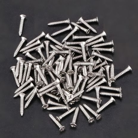 Мини саморезы для крепежа пикгарда и механики электрогитары 8 мм хром