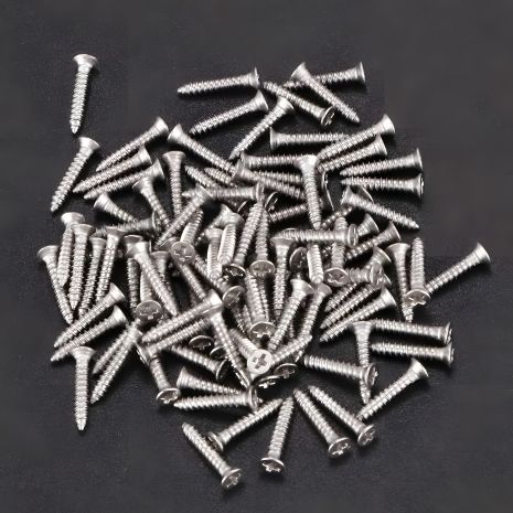 Mini саморізи для кріплення механіки пікгарда гітари електрогітари 8 мм хром Mini саморізи для кріплення механіки пікгарда гітари електрогітари 8 мм хром