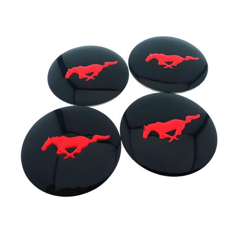 Наклейки МУСТАНГ на колпачки колесных дисков автомобиля Mustang № 2