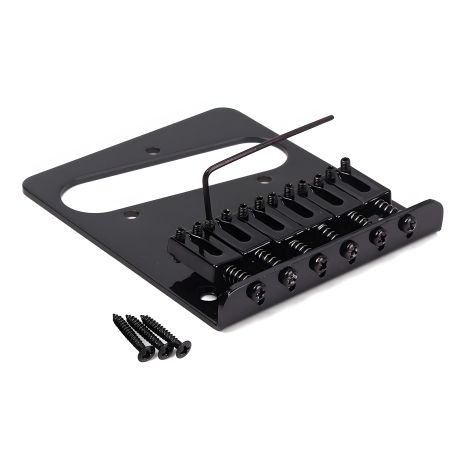 Фиксированный гитарный бридж/струнодержатель для электрогитары Fender Telecaster черный