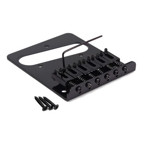 Фиксированный гитарный бридж/струнодержатель для электрогитары Fender Telecaster черный