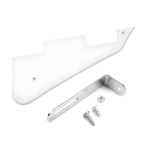 Захисна панель для електрогітари Gibson Epiphone Cort Les Paul LP China, біла, одношарова