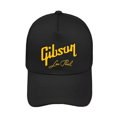 Кепка бейсболка Gibson Les Paul катон черная с желтым лого - Одежда и Аксессуары