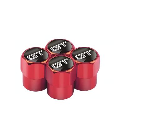 Червоні ковпачки на ніпелі коліс Mustang автомобіля