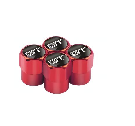 Червоні ковпачки на ніпелі коліс Mustang автомобіля