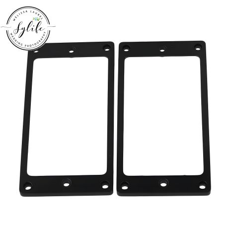 Прямые металлические рамки для хамбакеров электрогитары Fender Jackson LTD Squer Cort Yamaha (черные)