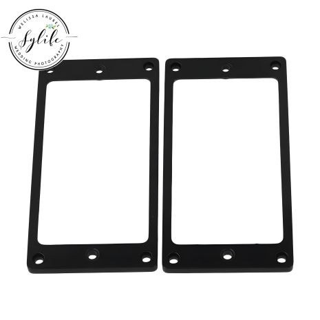 Прямые металлические рамки для хамбакеров электрогитары Fender Jackson LTD Squer Cort Yamaha (черные)