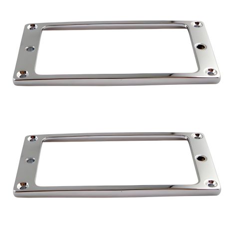 Прямые металлические рамки для хамбакеров для электрогитары Fender Jackson LTD Squer Cort Yamaha, хромовые