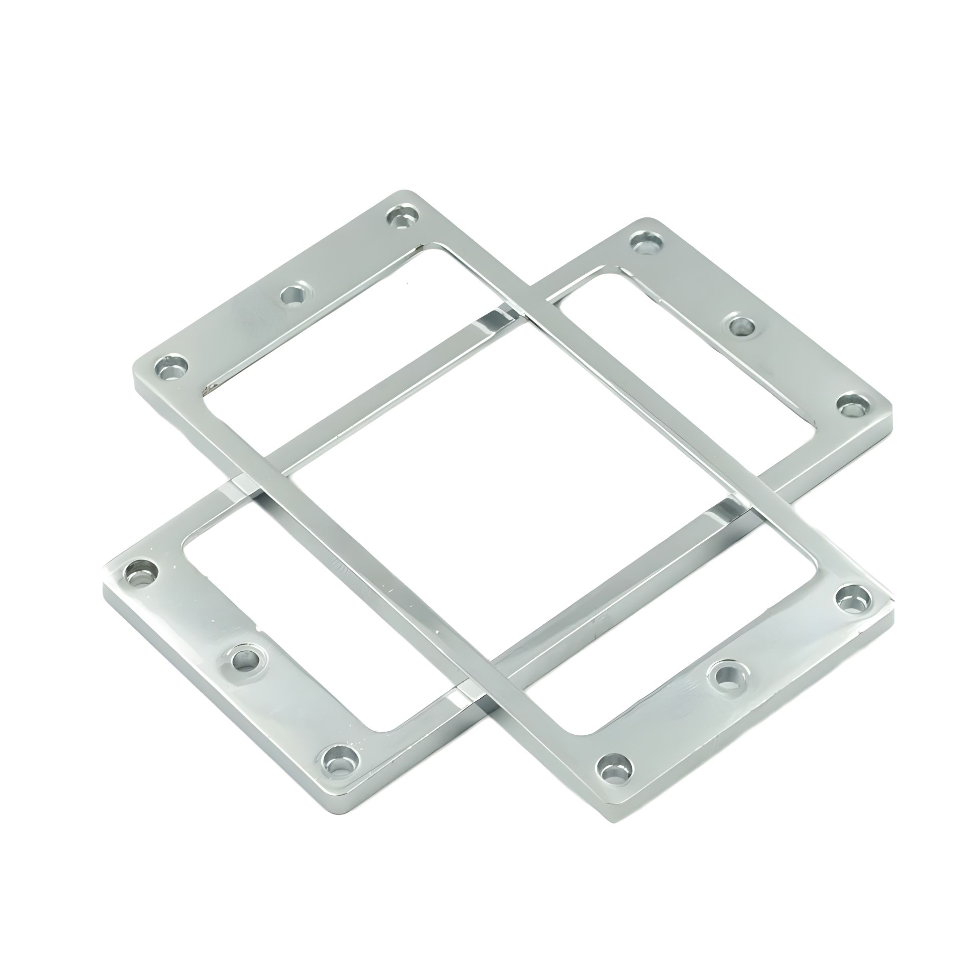 Плоскі металеві рамки для хамбакерів для електрогітари Fender Jackson LTD Squer Cort Yamaha хромові Плоскі металеві рамки для хамбакерів для електрогітари Fender Jackson LTD Squer Cort Yamaha хромові