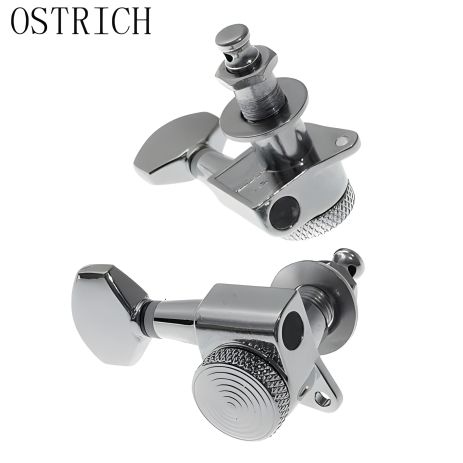 Локовый колок для электрогитары и акустической гитары Lock, хромовый