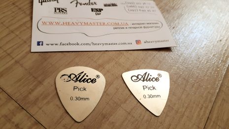 Медіатор для гітари Alice 0,3 мм металевий