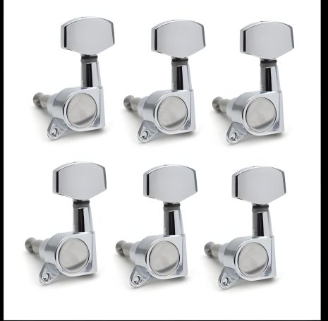 Кілки для електрогітари або акустичної гітари 6L великі хромові ручки