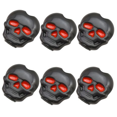 Черные черепные колпачки для колков гитары (электро и акустической)