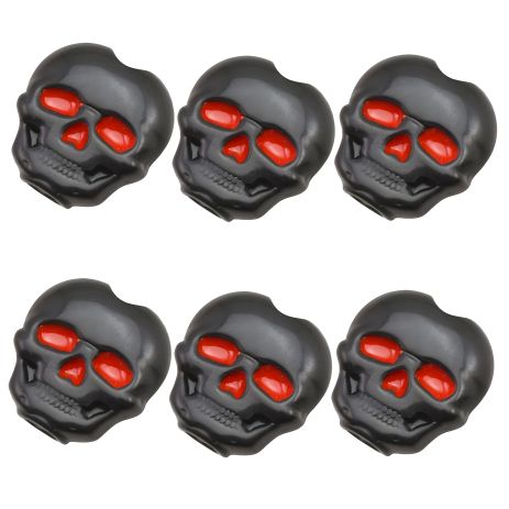 Ковпачки для кілків електрогітари та акустичної гітари форма черепа, чорні