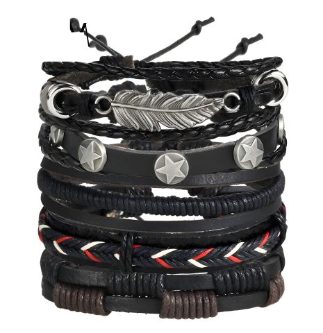 Кожаный браслет для меломана, гитариста, рокера