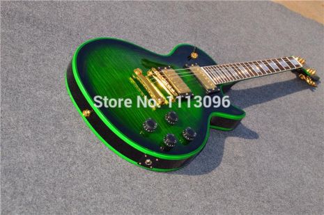 Электрогитара Gibson Les Paul Custom Green Gold