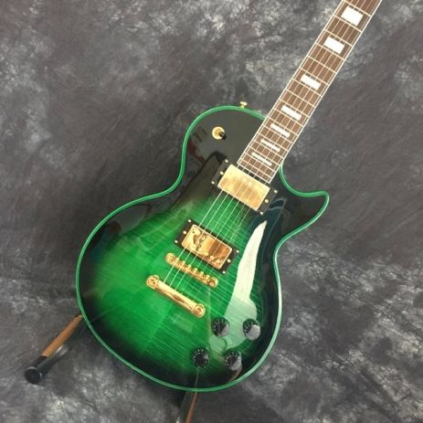 Электрогитара Gibson Custom Les Paul Black Green China