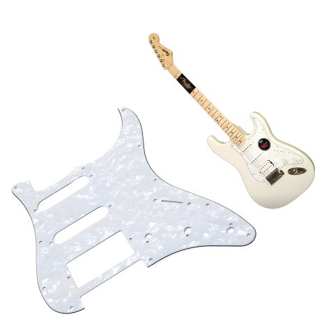 Пікгард для електрогітари Fender Stratocaster ST HSS, білий перламутр, China