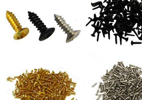 Саморізи кріплення для пікгарду механіки електрогітари чорні Саморізи кріплення для пікгарду механіки електрогітари чорні