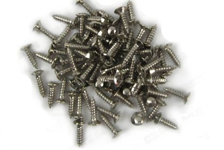 Хромовані саморізи для кріплення пікгарду механіки гітари електрогітари