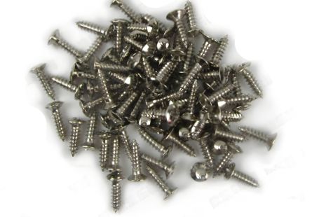 Хромированные саморезы для пикгарда и механики электрогитары