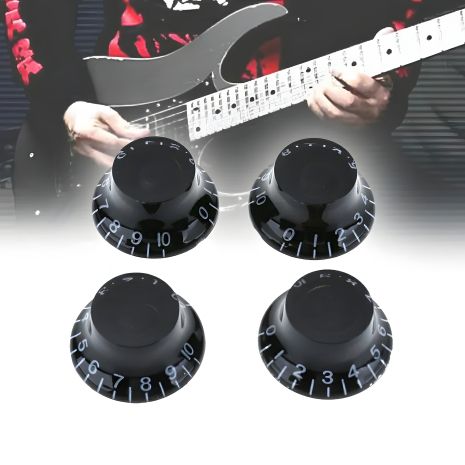 Ручки для потенціометрів гітари електрогітари Gibson Epiphone Les Paul LP Fender Jackson Cort чорні Standart Ручки для потенціометрів гітари електрогітари Gibson Epiphone Les Paul LP Fender Jackson Cort чорні Standart