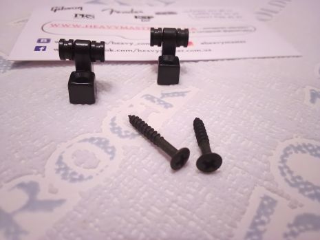 Черные роликовые ретейнеры для электрогитары Черные роликовые ретейнеры для электрогитары