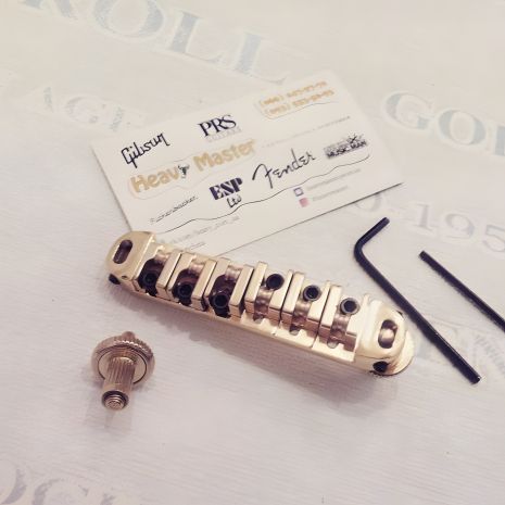 Струнотримач роликовий Tune-o-matic для гітари Gibson SG Les Paul, золотистий