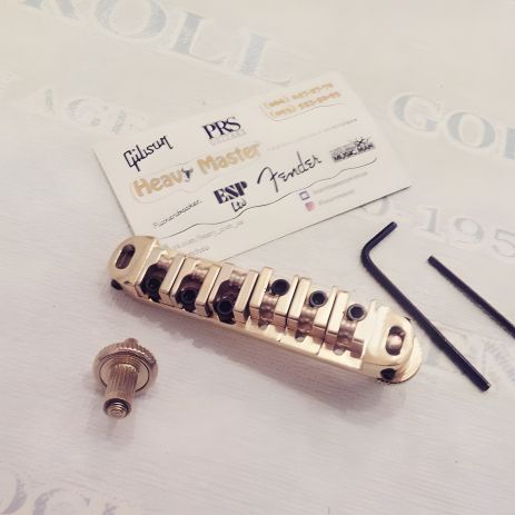 Струнотримач роликовий Tune-o-matic для гітари Gibson SG Les Paul, золотистий