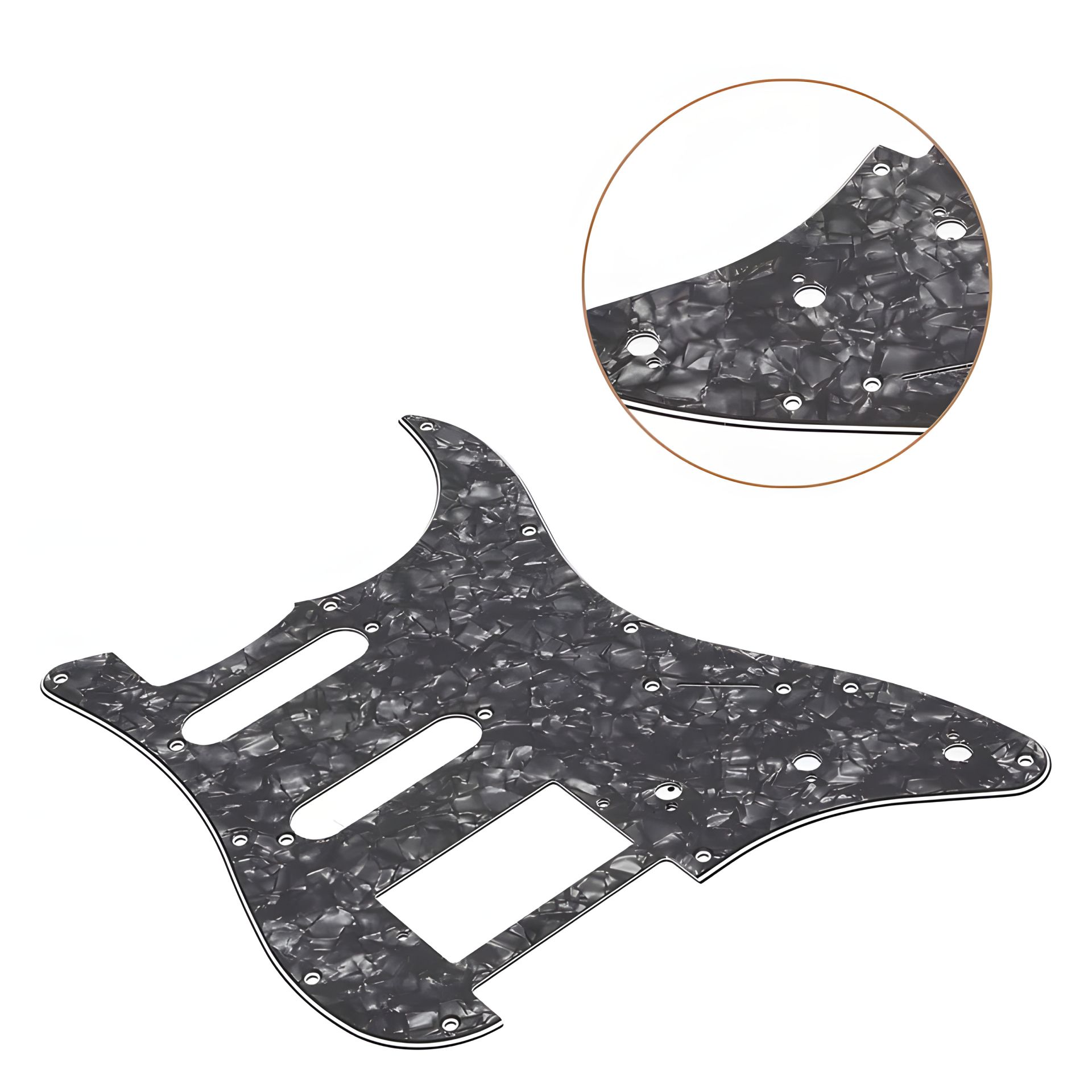Пікгард для електрогітари SSH Fender Stratocaster ST China ЧОРНИЙ ПЕРЛАМУТР Пікгард для електрогітари SSH Fender Stratocaster ST China ЧОРНИЙ ПЕРЛАМУТР