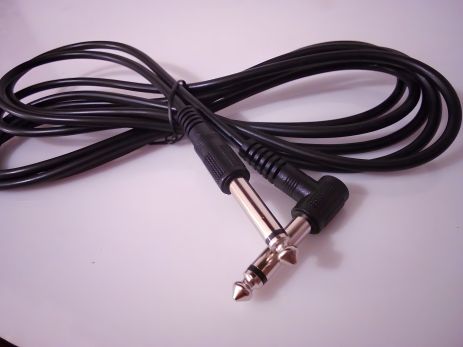 Гітарний інструментальний дріт кабель звичайний чорний для електрогітари або бас, 3 м