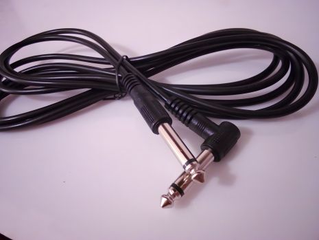 Гітарний інструментальний дріт кабель звичайний чорний для електрогітари або бас, 3 м Гітарний інструментальний дріт кабель звичайний чорний для електрогітари або бас, 3 м