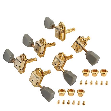 Колки золотистые Kluson для электрогитары и акустической гитары 3L+3R