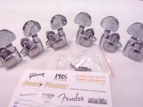 Кілки для електрогітари й акустичної гітари 3L+3R, grover, хромові