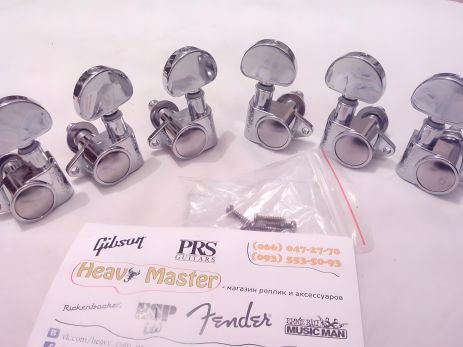 Гитарные колки 3L+3R grover для электрогитары и акустической хромовые
