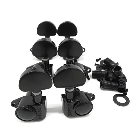 Кілки 3L+3R Grover для електрогітар і акустичних гітар (чорні) Кілки 3L+3R Grover для електрогітар і акустичних гітар (чорні)