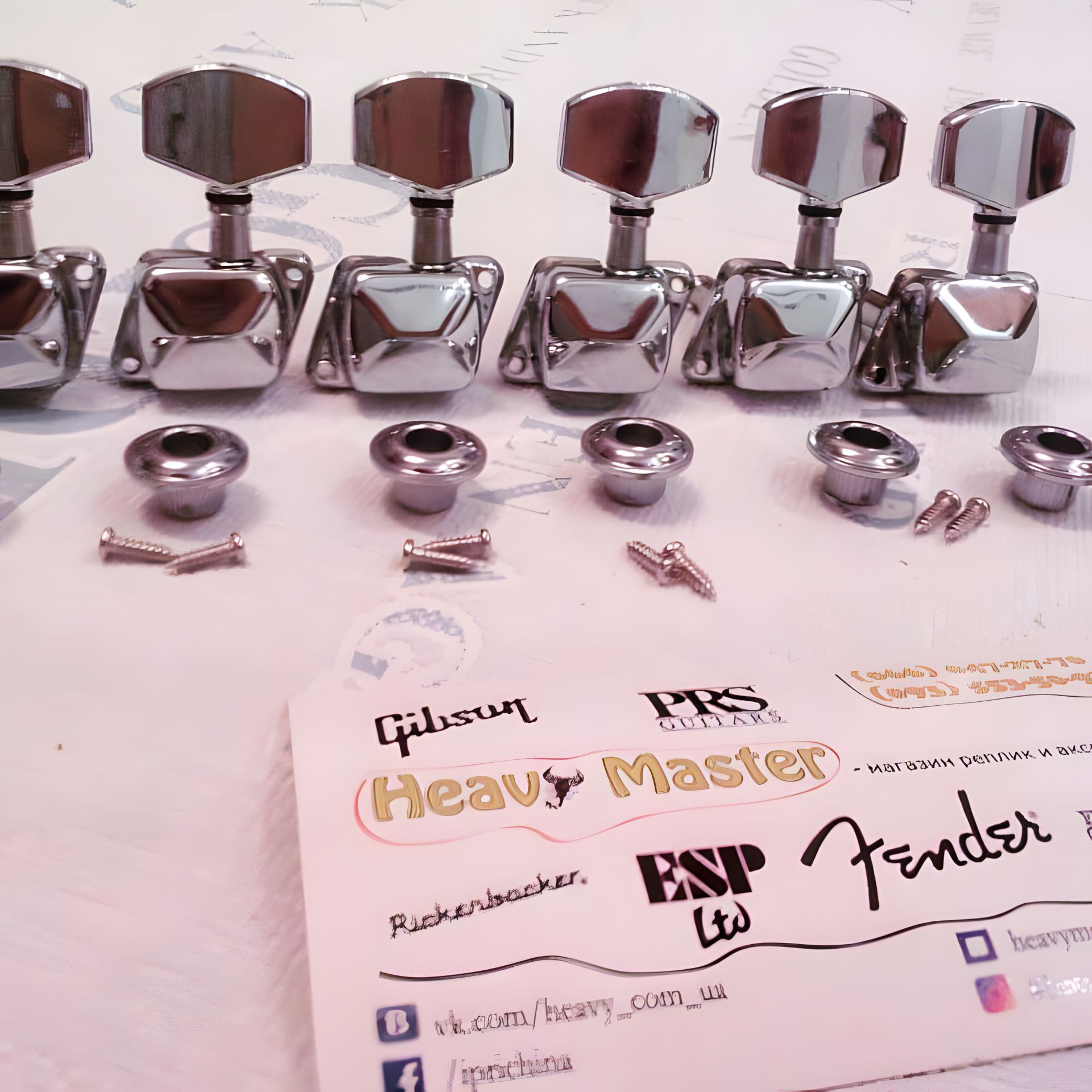 Колки хромовані для електрогітари та акустичної гітари J21 6CR Колки хромовані для електрогітари та акустичної гітари J21 6CR