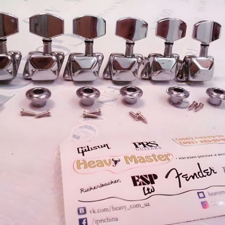 Кілки хромові для електрогітари й акустичної гітари J21 6CR Кілки хромові для електрогітари й акустичної гітари J21 6CR