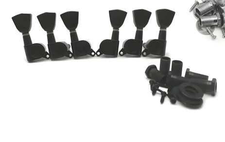 Кілки для електрогітари та акустичної гітари чорний тюльпан Les Paul LP ES SG Кілки для електрогітари та акустичної гітари чорний тюльпан Les Paul LP ES SG