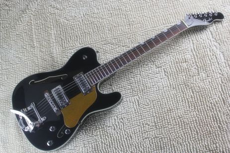 Електрогітара Fender Telecaster Thinline Double Bigsby Black H-H China