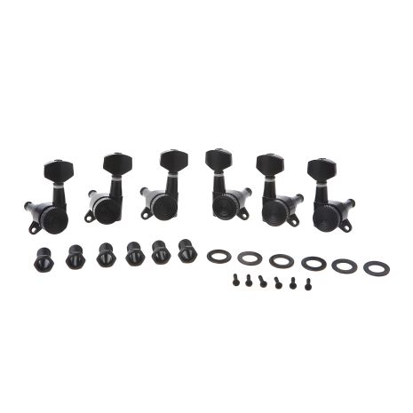 Локові кілки для електрогітари й акустичної гітари 3L+3R (чорні) Локові кілки для електрогітари й акустичної гітари 3L+3R (чорні)