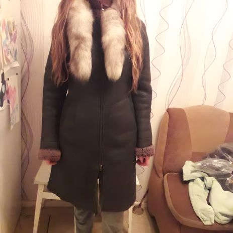 Жіноча зимова шкіряна дублянка розмір L Жіноча зимова шкіряна дублянка розмір L