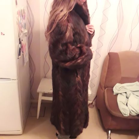 Зимова шкіряна норкова жіноча шуба XXL Зимова шкіряна норкова жіноча шуба XXL