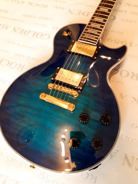 Guitar electric Gibson Les Paul Custom Blue China Guitar electric Gibson Les Paul Custom Blue China